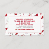 Kerstman en Sneeuwman, het Ticket van het Kerstmis Informatiekaartje (Achterkant)