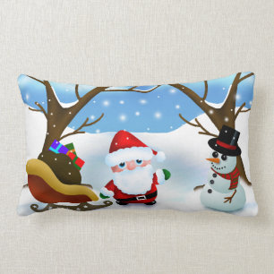 Kerstman en Sneeuwman Kussen