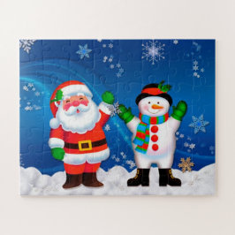 Kerstman en Sneeuwman Legpuzzel