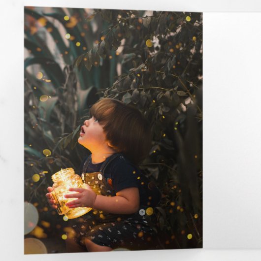 Kerstman en Sneeuwman Persoonlijk Drieluik Wenskaart (Binnenzijde eerst)