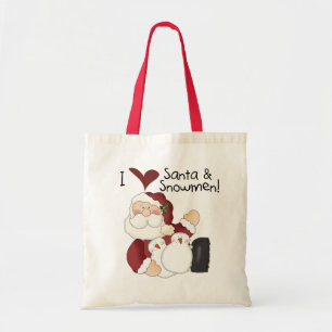 Kerstman en Sneeuwmannen T-shirts en geschenken Tote Bag