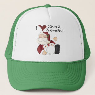Kerstman en Sneeuwmannen T-shirts en geschenken Trucker Pet