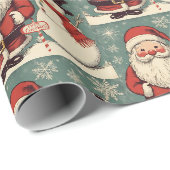 Kerstman en sneeuwpop cadeaupapier (Rol Hoek)
