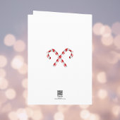 Kerstman en Snoepriet Sneeuwbol - Wensen Komen Uit Kaart