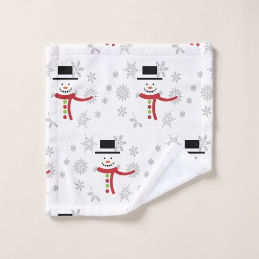 kerstman en snowflake handdoekset bad handdoek (Wasdoekje)