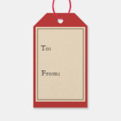 kerstman en speelgoed cadeau Label Cadeaulabel (Achterkant)