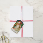 kerstman en speelgoed cadeau Label Cadeaulabel (Met Touw)