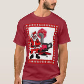  kerstman en steenkolenstovenbrander t-shirt (Voorkant)