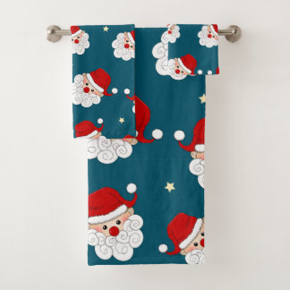 Kerstman en ster bad handdoek