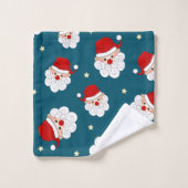 Kerstman en ster bad handdoek (Wasdoekje)