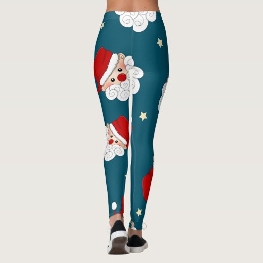 Kerstman en ster leggings (Achterkant)