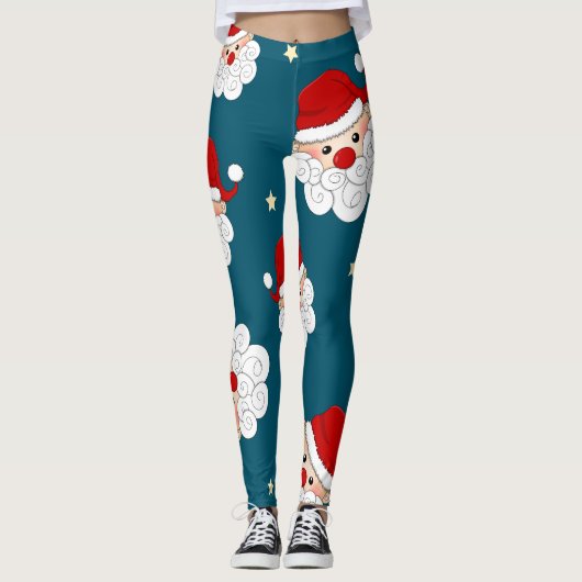 Kerstman en ster leggings (Voorkant)