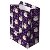 Kerstman en sterren Medium Cadeauzakje (Achterkant Gekanteld)