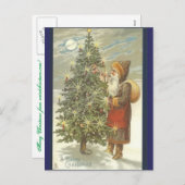 Kerstman en TreeMan Feestdagenkaart (Voorkant / Achterkant)