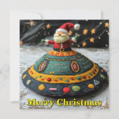 Kerstman en UFO Kaart (Voorkant)