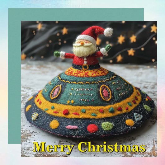Kerstman en UFO Kaart