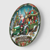 Kerstman en vakantie decoraties grote klok (Hoek)