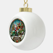 Kerstman en vakantie decoraties keramische bal ornament (Rechts)