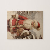  kerstman en vogelwinterpuzzel legpuzzel (Horizontaal)