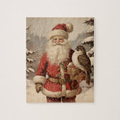  kerstman en vogelwinterpuzzel legpuzzel (Verticaal)