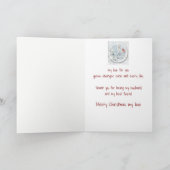 Kerstman en vriend Kardinaal Bird Kaart (Binnen)