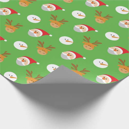 Kerstman en vrienden cadeaupapier (Hoek)