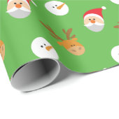 Kerstman en vrienden cadeaupapier (Rol Hoek)