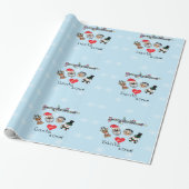 Kerstman en vrienden cadeaupapier (Uitgerold)