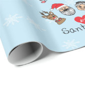 Kerstman en vrienden cadeaupapier (Rol Hoek)