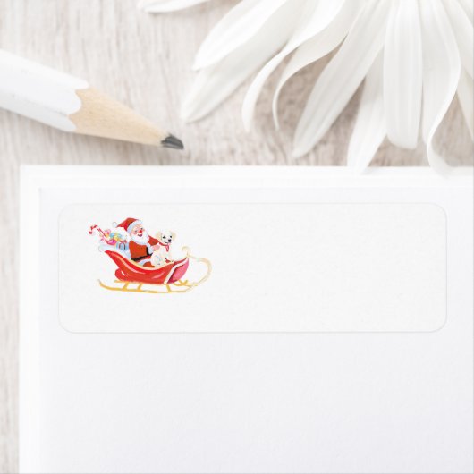 Kerstman en vrienden etiket (Insitu)