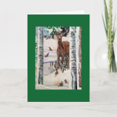 Kerstman en vrienden feestdagen kaart (Voorkant)