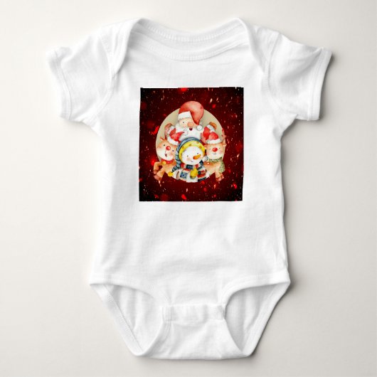 Kerstman en vrienden met adorables romper (Voorkant)