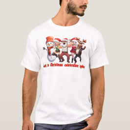 Kerstman en vrienden t-shirt