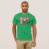 Kerstman en vrienden t-shirt (Voorkant volledig)