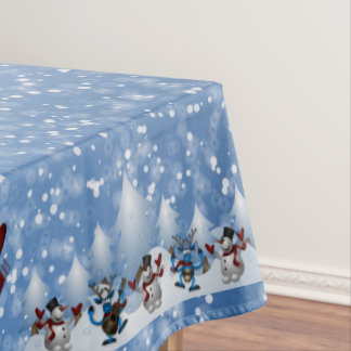 kerstman en vrienden tafelkleed