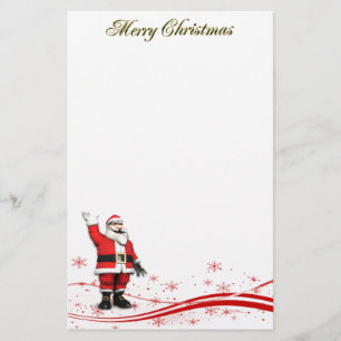 Kerstman en vrolijk kerstfeest briefpapier
