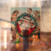 Kerstman en vrolijk kerstfeest voor kinderen raamsticker (Vel 2)