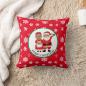 Kerstman en vrouw, Afro-Amerikaanse Kerstmis Kussen (Deken)
