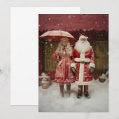 Kerstman en vrouw kaart (Voorkant / Achterkant)