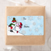 Kerstman en vrouw Kiss van en naar Etiket (Insitu)