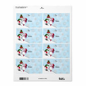 Kerstman en vrouw Kiss van en naar Etiket (Full Sheet)