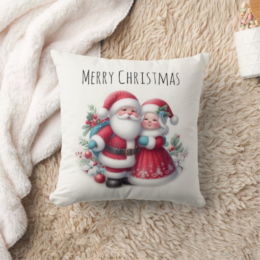 Kerstman en vrouw kussen (Deken)