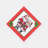 Kerstman en vrouw servet (Hoek)