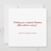 Kerstman en Witte Paard Magisch Feestdagenkaart (Achterkant)