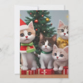 Kerstman en zijn elfen feestdagenkaart (Achterkant)