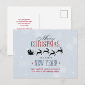 Kerstman en zijn Flying Rendier Kerstfeest Briefkaart (Voorkant / Achterkant)