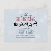 Kerstman en zijn Flying Rendier Kerstfeest Briefkaart (Voorkant)