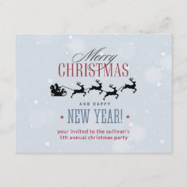 Kerstman en zijn Flying Rendier Kerstfeest Briefkaart