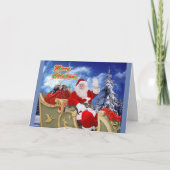 Kerstman en zijn fretten kerst Kaart (Voorkant)