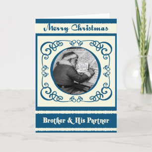  kerstman en zijn partner kerst feestdagen kaart